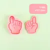 Moldes de Biscoito 3D Série Gestos, Moldes Realistas para Carimbar e Cortar Biscoitos DIY, Material de Grau Alimentício, Fácil de Limpar