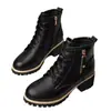 Populares botas Martin de suela gruesa y cuero suave, nueva colección otoño/invierno 2026, con empeine de cuero suave, cremallera lateral, forro de felpa para abrigar y suela antideslizante, diseñadas como botines para mujer