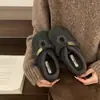 Birkenstocks de Peluche con Suela Gruesa para Mujer 2026 Otoño/Invierno Nuevos Zapatos Cálidos de Algodón Planos Slip-on Zapatos Mary Jane