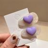Horquilla pequeña con ácido acético morado de primavera 2023, flequillo con letra de amor coreana, horquilla para la frente, horquilla con pico de pato