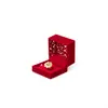 Caja de Boda Roja Calada con Tres Cajas Doradas, Caja de Empaque con Herrajes Dorados, Caja de Regalo, Caja para Anillo, Joyería, Set de Caja para Colgante