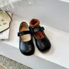 Zapatos de piel para niña, zapatos de princesa con vestidos, zapatos de actuación para niños, zapatos negros para niña, niñas pequeñas, estilo primavera y otoño, estudiantes de actuación