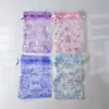Bolsas de rede em estoque, bolsas de rede multicoloridas com flocos de neve, sacolas com cordão, bolsas de organza, sacolas transparentes para embalagem de presentes e joias