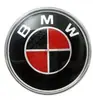 Logo Frontal y Trasero de Coche Serie 3 Serie 5 E90E60E46 Modificado M Negro y Blanco Fibra de Carbono Imitación Logo Frontal y Trasero