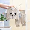 Chaleco de otoño para bebé para niños primavera y otoño combinable a todo a rayas guapo ropa infantil traje de niño conjunto de tres piezas estilo occidental de primavera