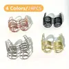 3.5cm Alambre de Hierro Negro Gafas Mini Muñeca Confundida Armazón Pequeño para Ojos Palito Retorcido Accesorios para Cachorro Oso Manualidades