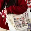 Bolso Mensajero Versátil Estilo Universitario Simple de Gran Capacidad para Mujer Bolso de Hombro Transparente Crossbody Bolso para Bebé Bolso Tote