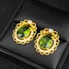 Pendientes verde oliva, elegancia clásica retro francesa, pendientes de perlas verdes de bosque exuberante para mujer, envío directo de una pieza E8110