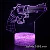 Serie de pistolas de venta caliente transfronteriza lámpara de noche 3D luz de mesa colorida con control remoto táctil enchufe luz de regalo luz visual LED