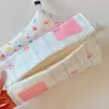 Nueva bolsa de pañuelos colgante de tela con estampado floral estilo ins para baño del hogar, sala de estar y coche, caja de pañuelos creativa