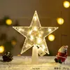 Decoración navideña en stock, luces LED de batería, luces de estrellas luminosas en la parte superior del árbol de Navidad, diseño de ventana de centro comercial para transfronterizos