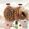 Popular Cepillo de Masaje de Acupresión de Madera de Haya con Cojín de Aire para Cabeza, Abdomen, Cintura y Abdomen, para Despejar los Meridianos del Hígado y la Vesícula Biliar, Peine Masajeador de Madera Maciza
