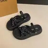 Pantuflas de Lunares Gruesas para Mujer que Aumentan la Altura, Moda de Verano para Exteriores, Estilo de Hada, Doble Uso, Sandalias de Playa de una Tira para Combinar con Vestidos