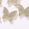 Mocasines Hebillas Accesorios Pedrería Mariposa DIY Aleación Joyería Accesorios Arte de Uñas Diamante Acabado Diamante Aretes Material Al por Mayor