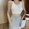 Novo estilo de roupa íntima esportiva com bojo fixo e costas bonitas, cinto de ioga feminino, colete com almofada no peito, roupa externa feminina, tipoia, envoltório interno com franzido no peito