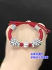 Plata pura s999 Grifo Retro Dragón Zodiacal Año Animal Cuentas Separadas Pulsera Trenzada de Cuerda Pulsera Collar Accesorios DIY Hechos a Mano