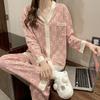 Novos Pijamas Tendência de Rosquinha para Mulheres 2026, Roupa de Casa Doce de Manga Longa de Celebridade da Internet, Pijamas Atacado para Transmissão ao Vivo de Mulheres