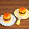 Juguete de Comida de Resina DIY Hamburguesa de Simulación Especial para Transmisión en Vivo Bolsa DIY Colgante Escena Accesorios de Juguete de Comida en Miniatura