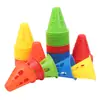 Taza de cono para patinaje de 8 cm flor plana patines zapatos de patinaje ángulo de obstáculo en carretera logotipo tubo de barril alrededor del cono pequeño barril accesorios de entrenamiento