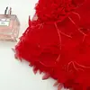 Multicolor en Stock Nuevo Modelo Bordado de Malla Vestido Camisola con Adorno Floral Tela Bordada Hanfu