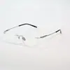 M0040 Gafas Cuadradas Sin Marco de Negocios Anti-Luz Azul Montura Pequeña Danyang para Hombres y Mujeres, Montura de Gafas de Titanio Puro Electrochapado Shenzhen