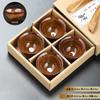 Juego de té con cambio de horno Tianmu Jianzhan taza individual de cuatro piezas taza maestra taza de té juego de té Tazón de té traje Jianzhan taza de cinco formas