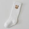 Calcetines Blancos de Encaje hasta la Rodilla para Bebé Niña Recién Nacida 0-1-3 Años Clase A Algodón Peinado Primavera y Otoño