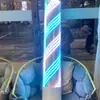2026 Poste Giratorio de Peluquería Tira LED Motor Rotación Puerta de Barbería Caja de Luz para Cabeza Colgante de Pared Impermeable para Exteriores Más Brillante