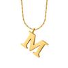 Cadena para clavícula ultrafina simple estilo ins europeo y americano que combina con todo, collar con letra M de titanio, accesorios de moda para mujer, venta al por mayor