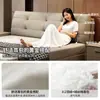 Cama Puff Nuvem Cama Minimalista Italiana de Couro Quarto Principal Madeira Maciça Bolsa Macia Cama de Casamento Cama de Casal com Armazenamento em Couro de Vaca