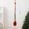 Juego de Adornos Navideños Translúcidos Rojos y Dorados, Combinación de Colgantes Navideños Acrílicos con Purpurina Vintage, Accesorios para Decoración de Árbol de Navidad