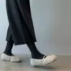 Estilo Novo de Inverno 2026 Sapatos Peludos Macios de Bico Redondo para Mulheres, Boca Rasa Estilo Francês, Forrados com Lã, Quentes Sapatos Mary Jane