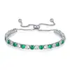 Conjunto de Pulseiras Coloridas Populares Europeias e Americanas Zircônia Combinação Atacado Colorido Dourado Branco Banhado Pulseira Tennis Pulseira