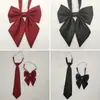 Corbata de Lazo Flor de Cuello para Mujer Estilo Japonés Estilo Preppy [Traje de Pluma Mate] Rojo Jk Corbata de Lazo Traje de Marinero
