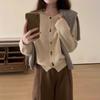Suéteres Rojos Suaves y Cerosos de Año Nuevo Tops para Mujer Primavera y Otoño 2025 Nuevo Estilo Universitario Más Fácil de Combinar Top Cárdigan de Punto Moderno