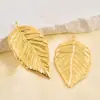 Acessórios Europeus e Americanos de Pingente de Folha de Aço Inoxidável Banhados a Folha de Ouro 18K Pingente Feito à Mão DIY Colar Pulseira Joias Estoque Pronto