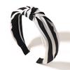 Diadema ancha a rayas con nudo diadema cruzada diadema para adulto retro simple pasador para lavar la cara femenino con nudo nuevo para la cabeza