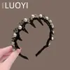 Diadema de Cristal y Perla de Lujo Ligero con Dientes, Accesorio para el Cabello de Corona Alta Antideslizante para Uso Diario, Nuevo Tocados 2025