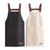 Delantal impermeable y a prueba de aceite para hombres y mujeres, delantal de cocina para cocinar en la cintura, bonito delantal con correa simple y bolsillo para restaurante, delantal agrandado