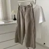 Pantalones Casuales de Pierna Ancha Rectos con Caída para Mujer Tallas Grandes Otoño Nuevo Chica con Sobrepeso de Cintura Alta Sueltos Adelgazantes de Nueve Puntos Cargo