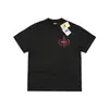 Camiseta Corteiz de manga curta, unissex, estilo streetwear americano, preta com uma adaga vermelha no peito esquerdo