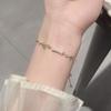 Pulseira de Bambu Guofeng de Alto Padrão Moda Feminina Estilo Fada Retrô Pulseira de Bambu com Diamante Joias Femininas