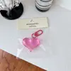 Llavero Multicolor Acrílico Creativo Transparente de Corazón Colgante Decorativo para Bolsa Llave de Coche Colgante Decorativo Colgante