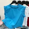 Verano 2026 Nueva Moda Coreana Versátil Cuello Redondo Espalda Descubierta Sin Mangas Camisa para Mujer Holgada Adelgazante Top para Mujer