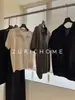 Zurich Home Básico Polo Casual Versátil Textura de Linho Gola Polo Tricô Manga Curta Camiseta Top