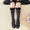 Calcetines Lolita de Longitud Media para Niñas que Aman la Malla Calcetines de Encaje Malla Cute Encaje para Bebé Calcetines de Felpa