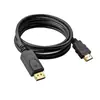 Cabo de Conversão Displayport para HDMI 1.8m Grande Dp para HDMI Cabo de Conversão de Alta Definição 2K 4K 1080P