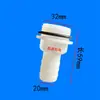 Saída de Água Plástica Adaptador de 1 polegada Interface Bomba de Água Doméstica Conector de Tubo de Água de Conversão Reta e Cotovelo Bomba de Esgoto de 6 Pontos