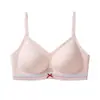 8941Série Miu Cor Clássica Color-Blocking High-End Doce Menina de Balé Sutiã Respirável Sem Fio Roupa Íntima para Mulheres
