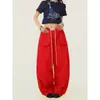 Comercio Transfronterizo Danza Jazz Casual Pantalones de Pierna Ancha Pantalones Deportivos Nuevos Pantalones de Trabajo Estilo Americano para Mujer Corte Holgado Pantalones Largos